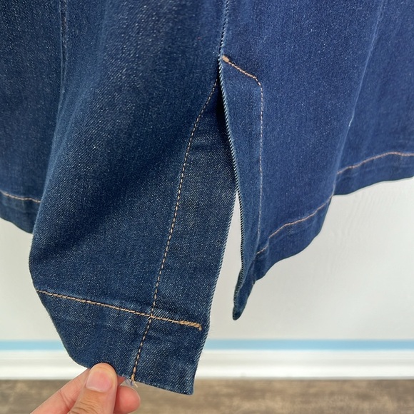 White House Black Market - NWT Dark Denim Fitted Sheath Back Zip Jean Dress 10 - Picture 13 of 14